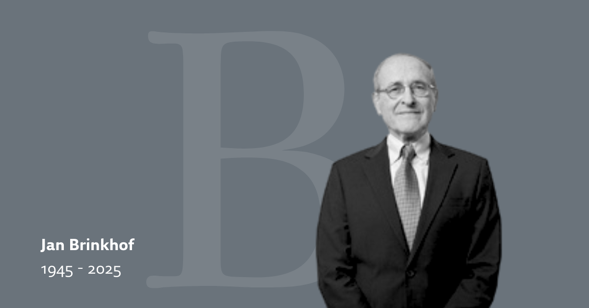 In memoriam: Jan Brinkhof